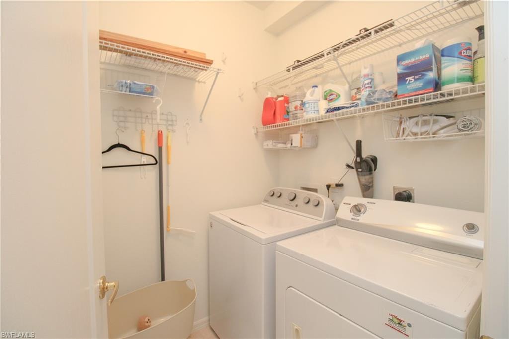 Laundry room featuring washer and dryer