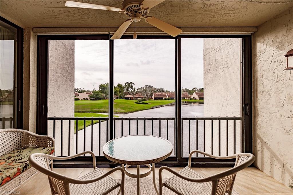 Overlooking the lake and course