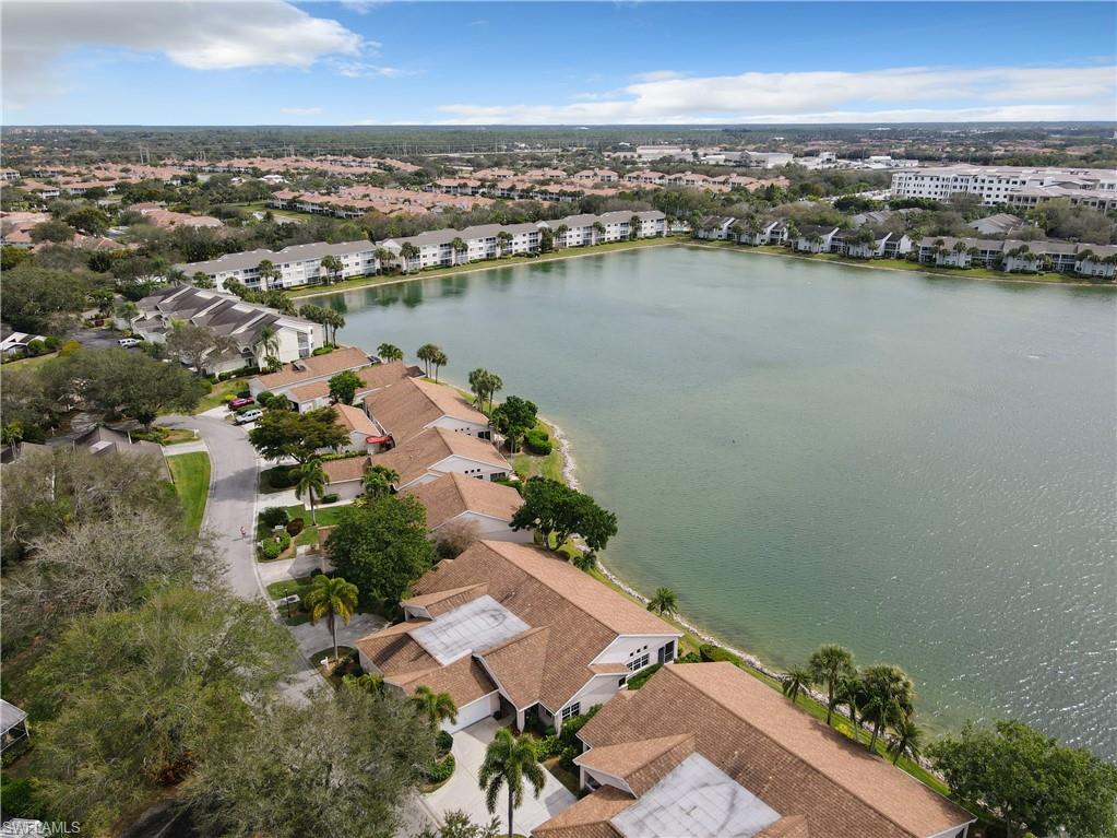 Aerial of Lake and Neighborhood
