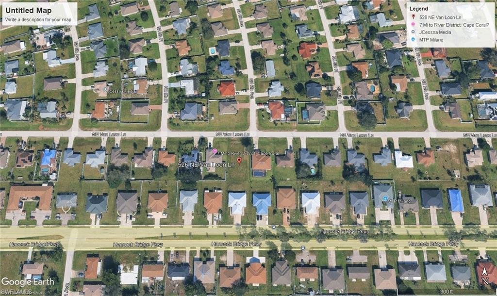 Aerial view of property's location