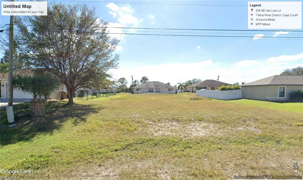 View of subject lot