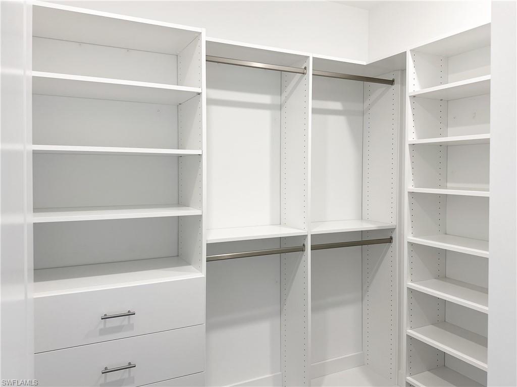 View of walk in closet