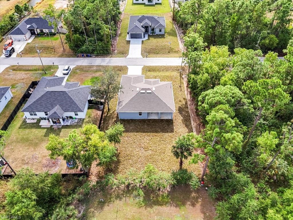 Aerial view of residential area