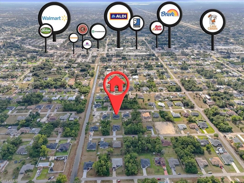 Aerial overview of property's location
