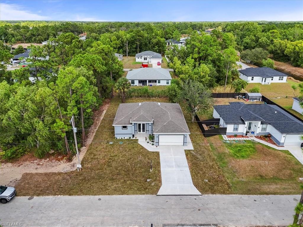Aerial view of residential area