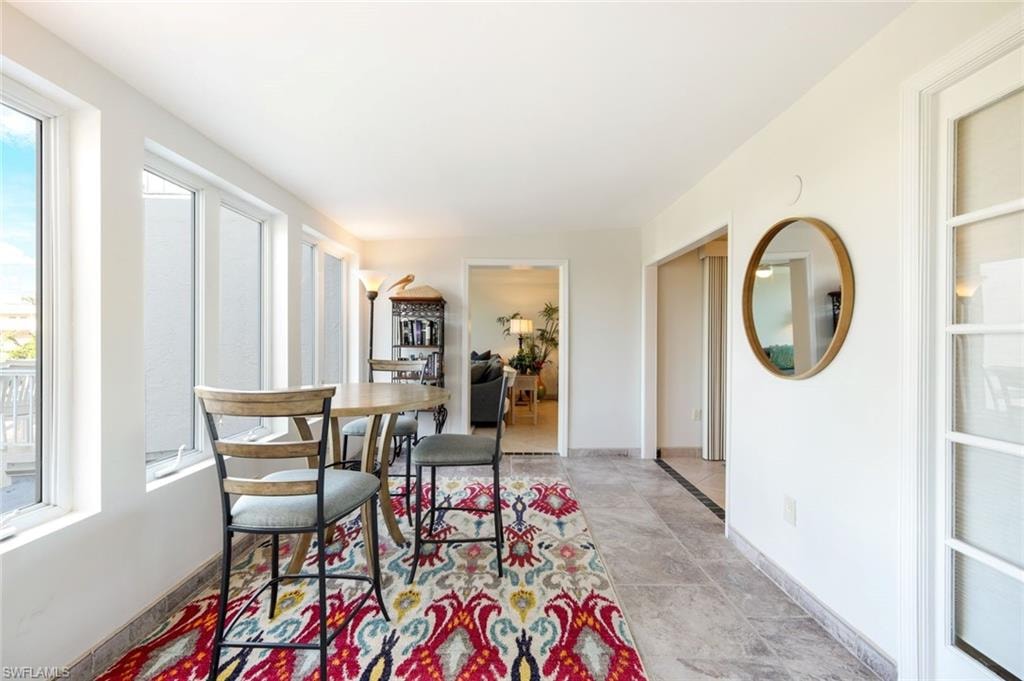 Dining room with baseboards