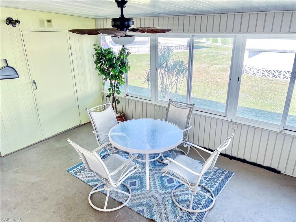 Lanai and storage room