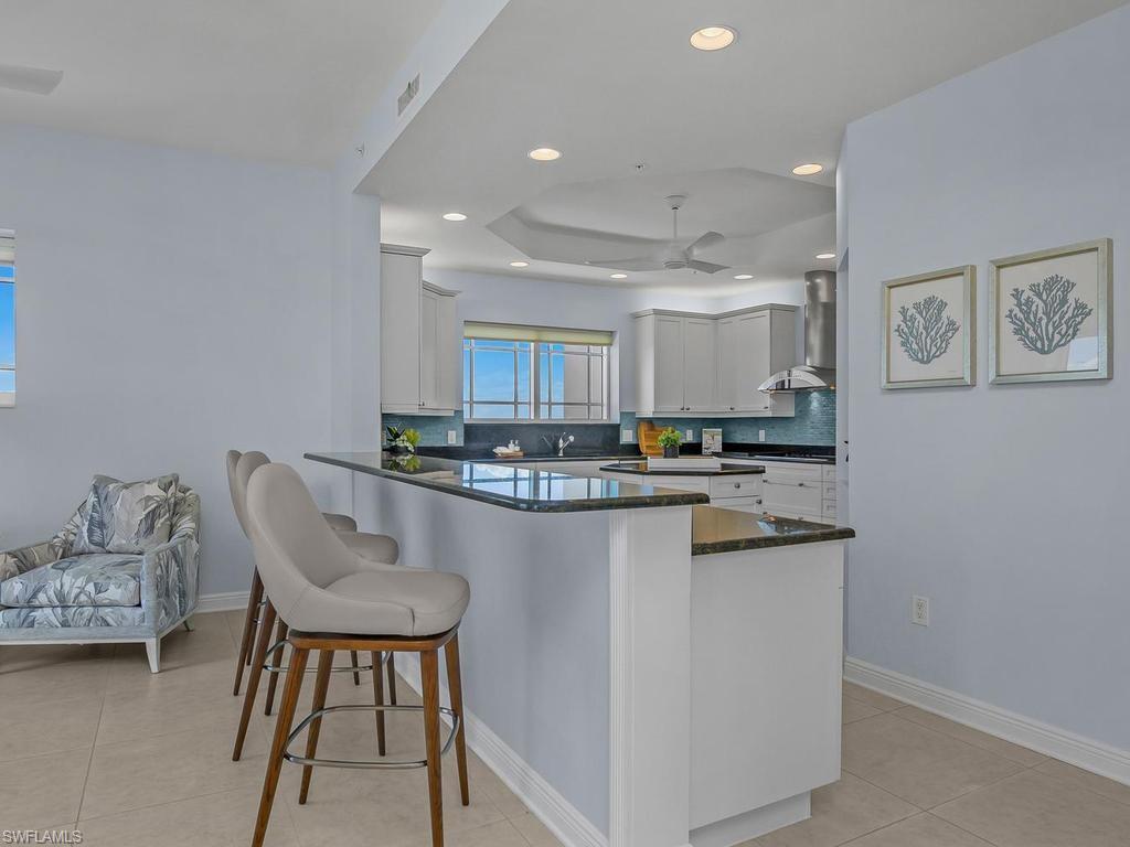 Viewing from family room and casual dining area.