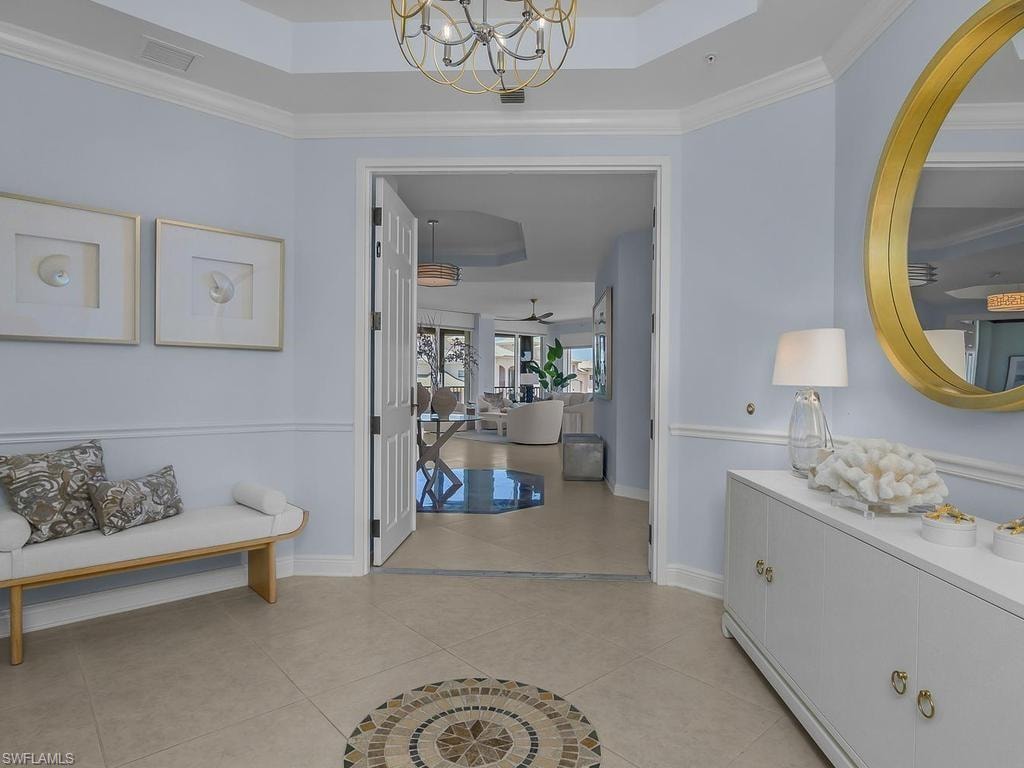 Entering the penthouse private elevator vestibule