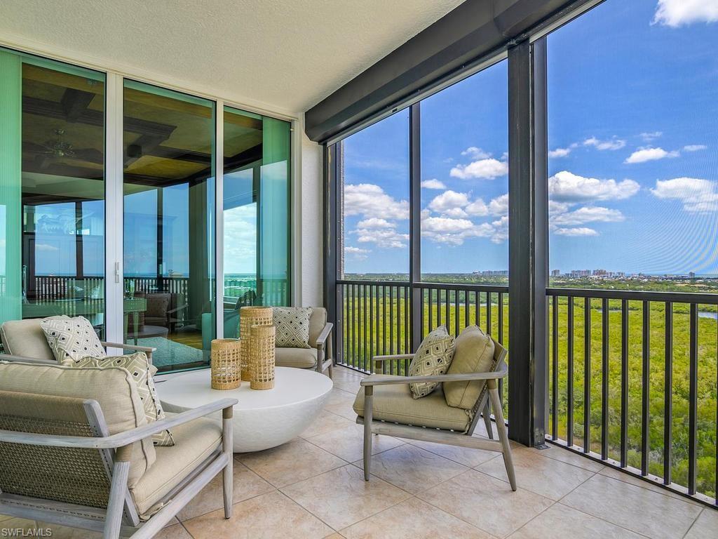 Accessible from Living room and den - enjoy serene sunset and views.