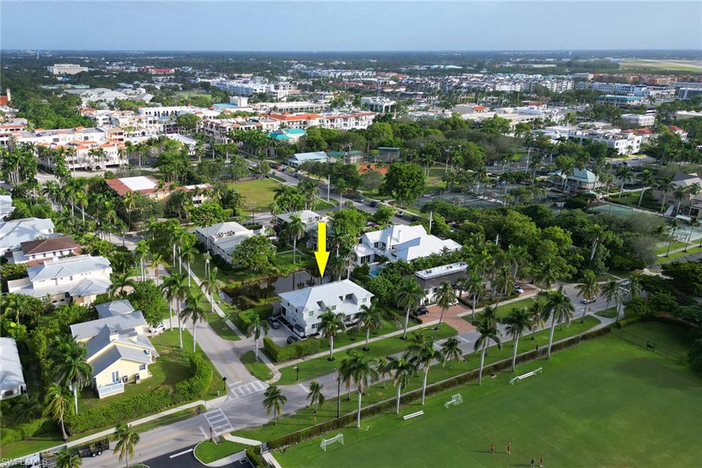 Aerial view of property's location