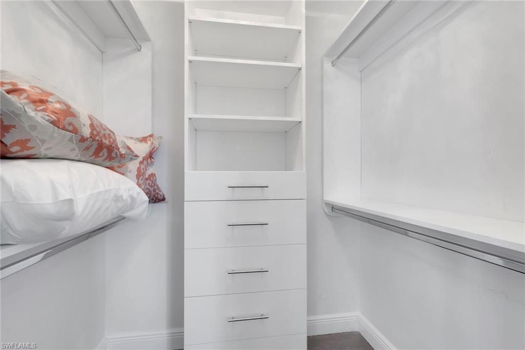 View of walk in closet