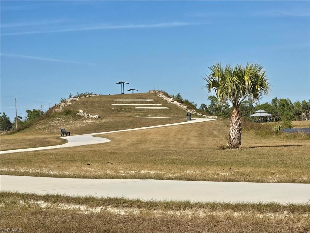 View of community featuring a yard