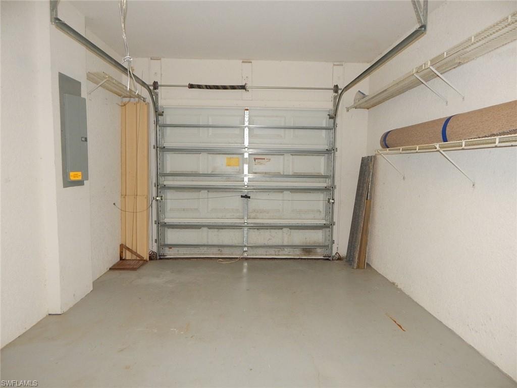 Garage with electric panel