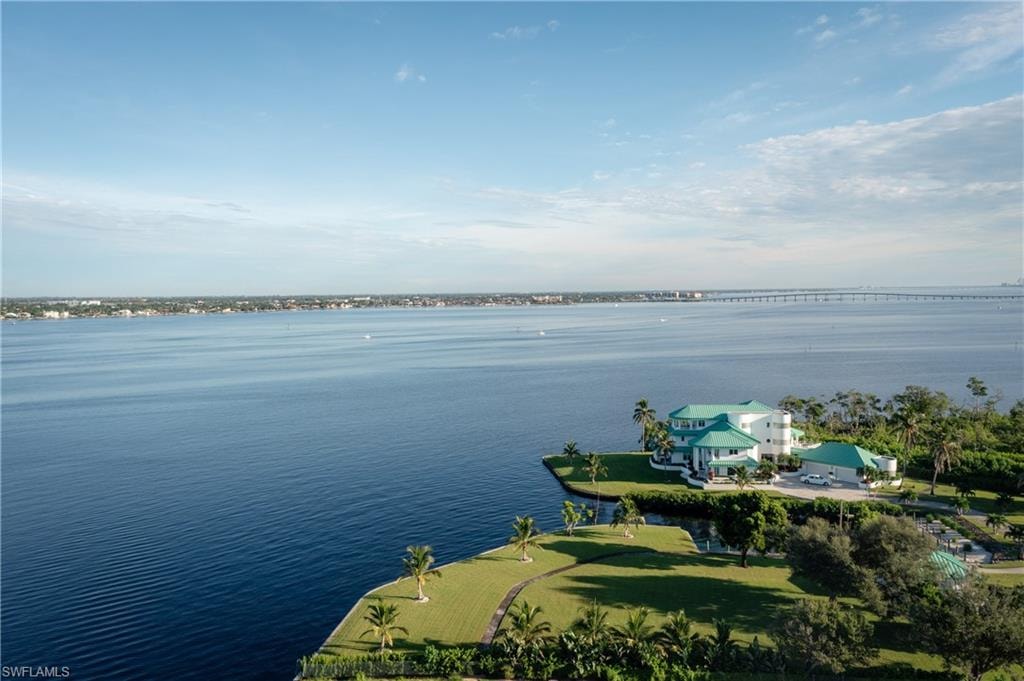 Bird's eye view of a large body of water