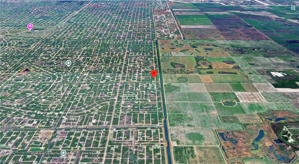 Aerial overview of property's location
