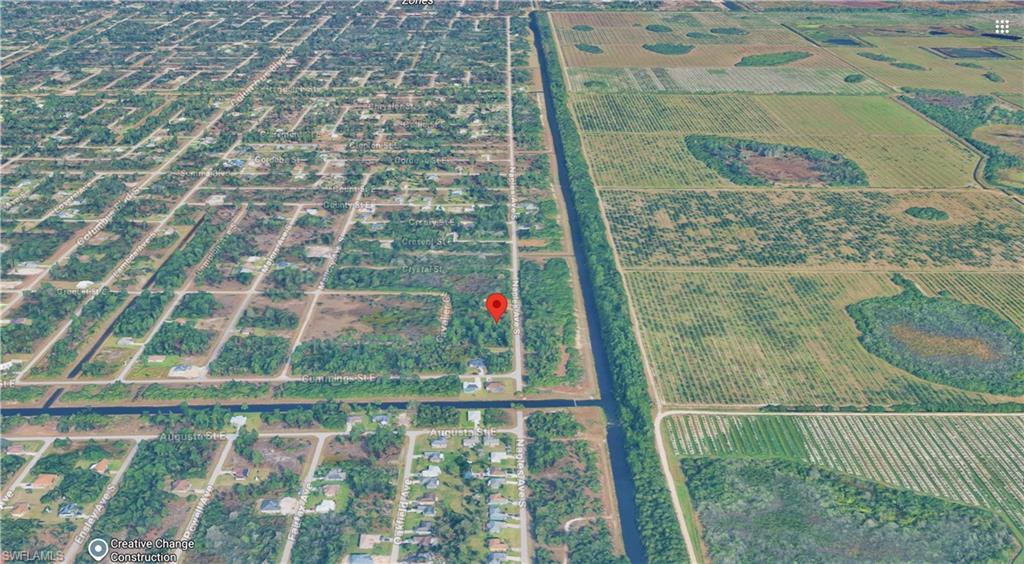 Aerial overview of property's location
