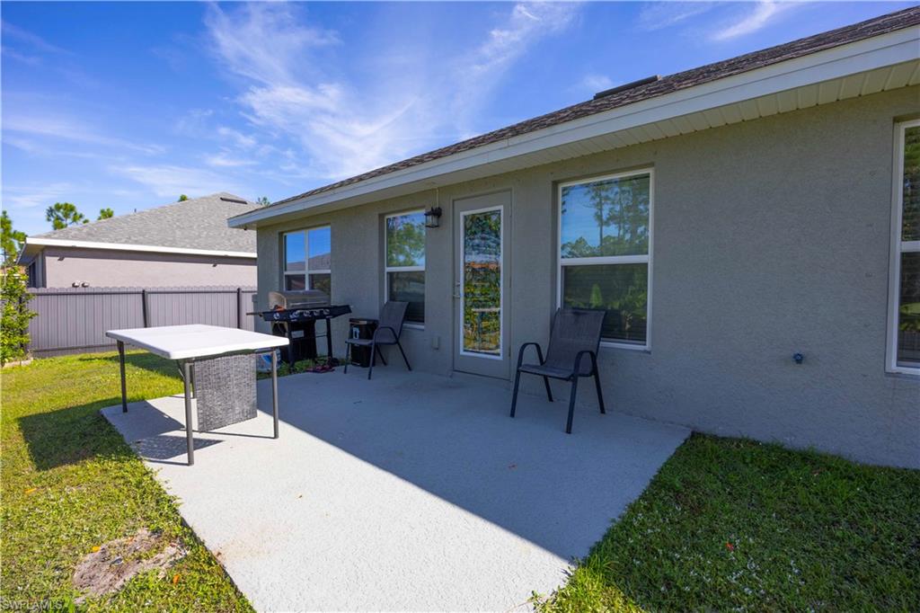 View of patio featuring grilling area