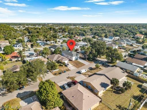 Aerial perspective of suburban area