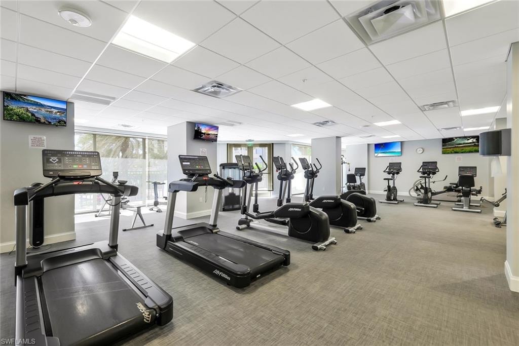 Spacious workout room.