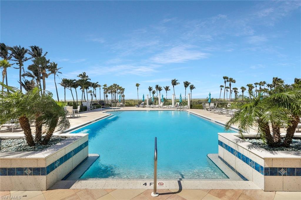 Large pool with plenty of area to relax and sunbathe.