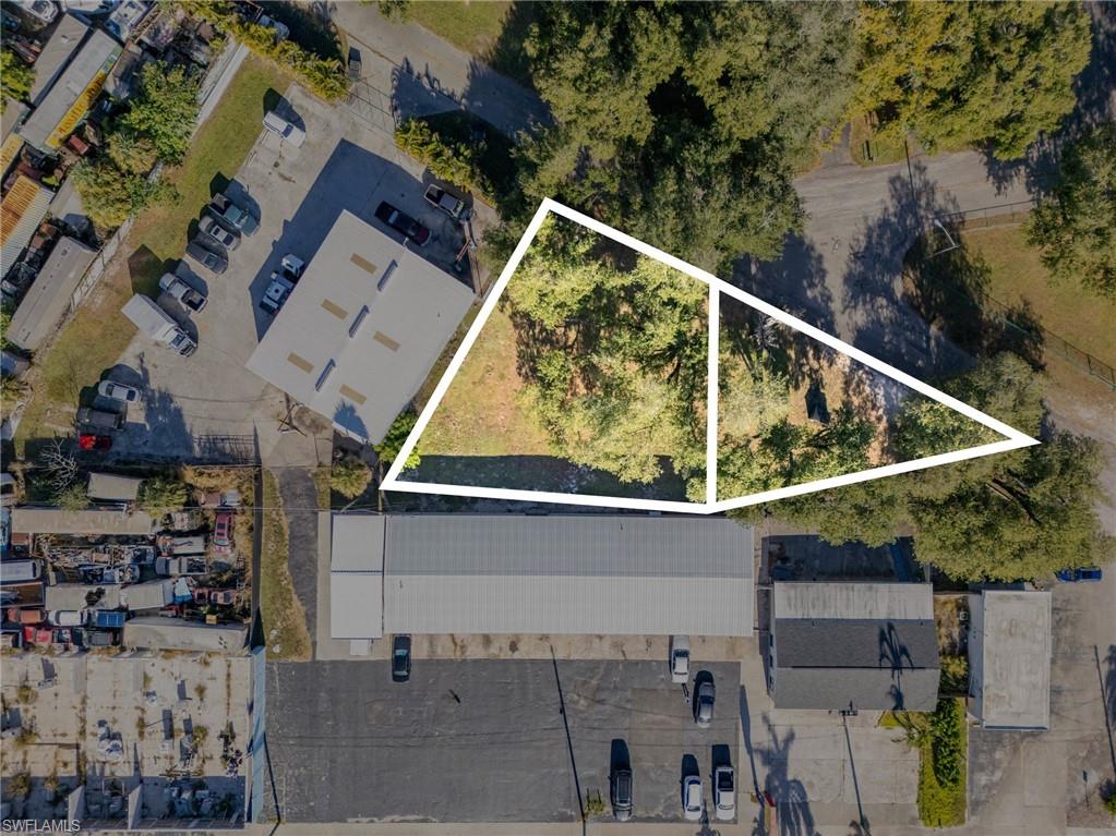 Aerial view of property's location featuring property boundaries highlighted