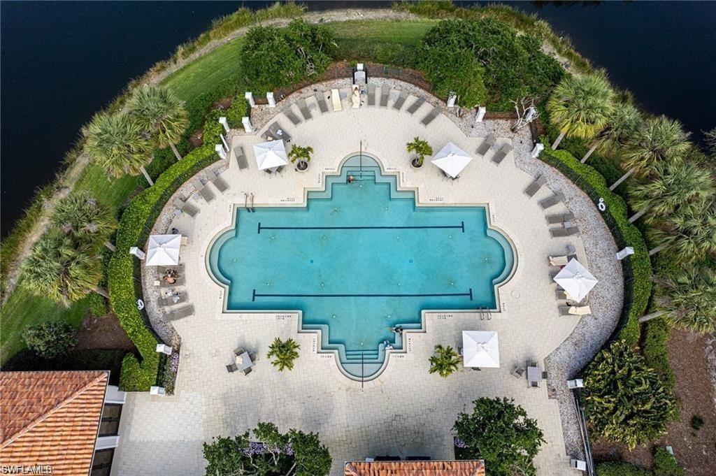 Aerial view of pool at sports club