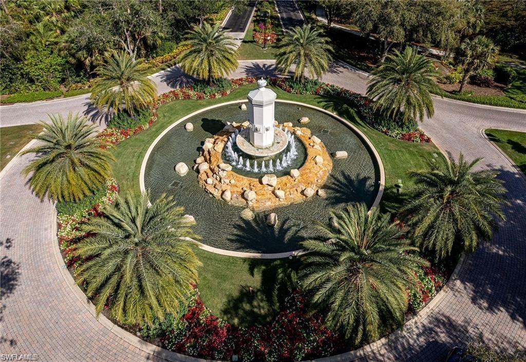 Aerial view of main fountain