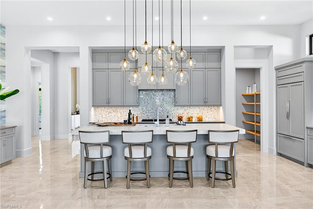 Stunning modern kitchen showcases sophisticated coastal elegance