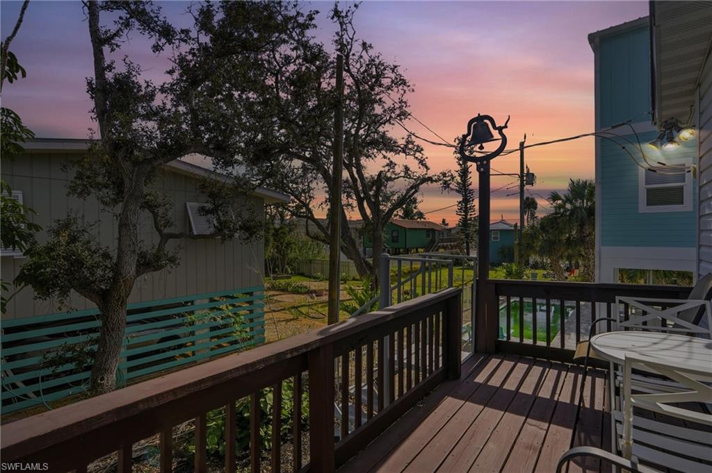 View of deck at dusk - Virtually Edited Image