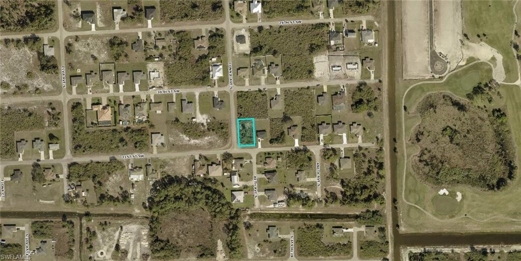 Aerial map of property and surrounding area