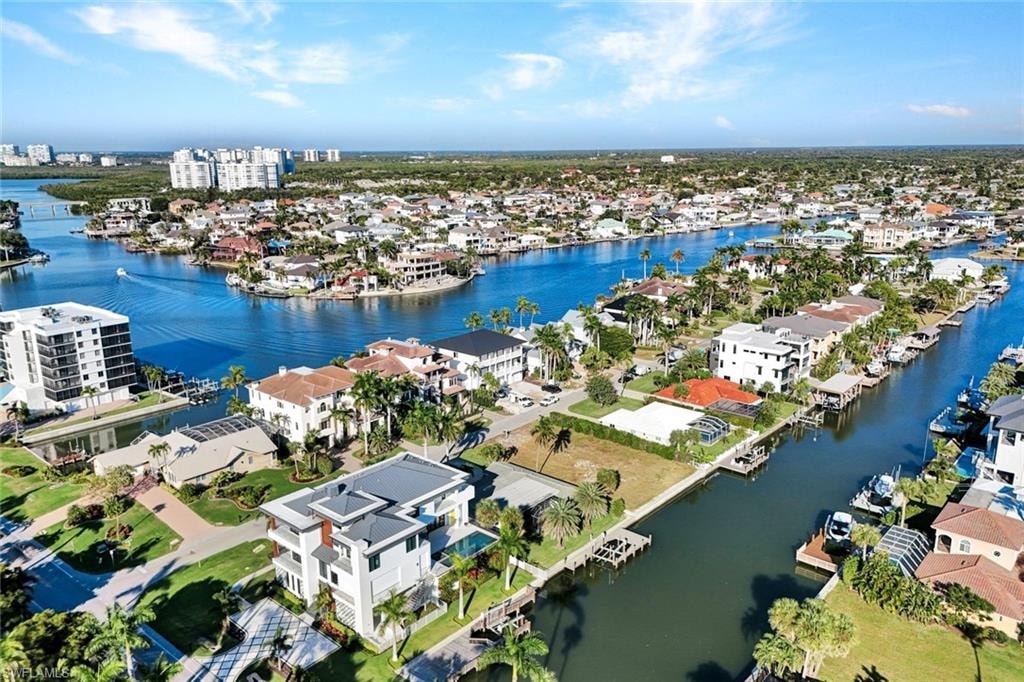 View of urban area featuring a large body of water