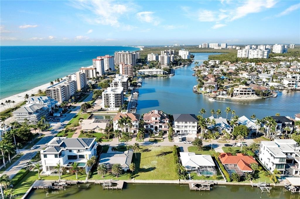 View of urban area featuring a large body of water