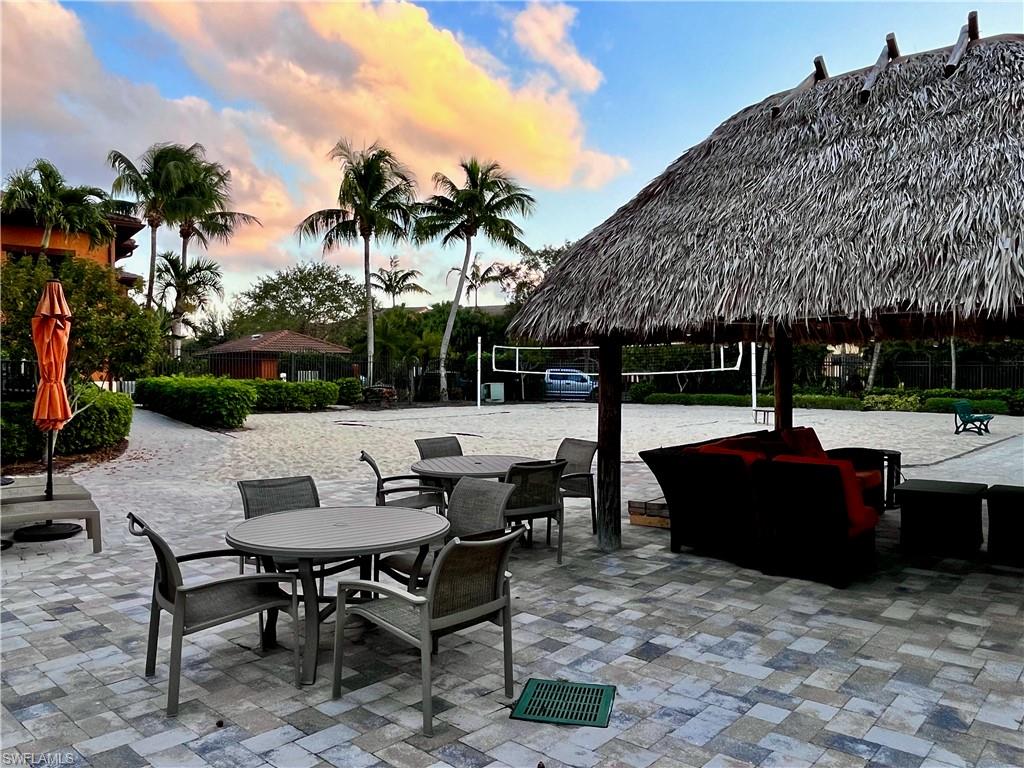 Volleyball court and palapa