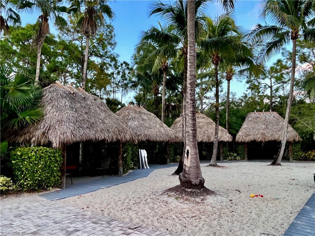 Palapa and sanded area
