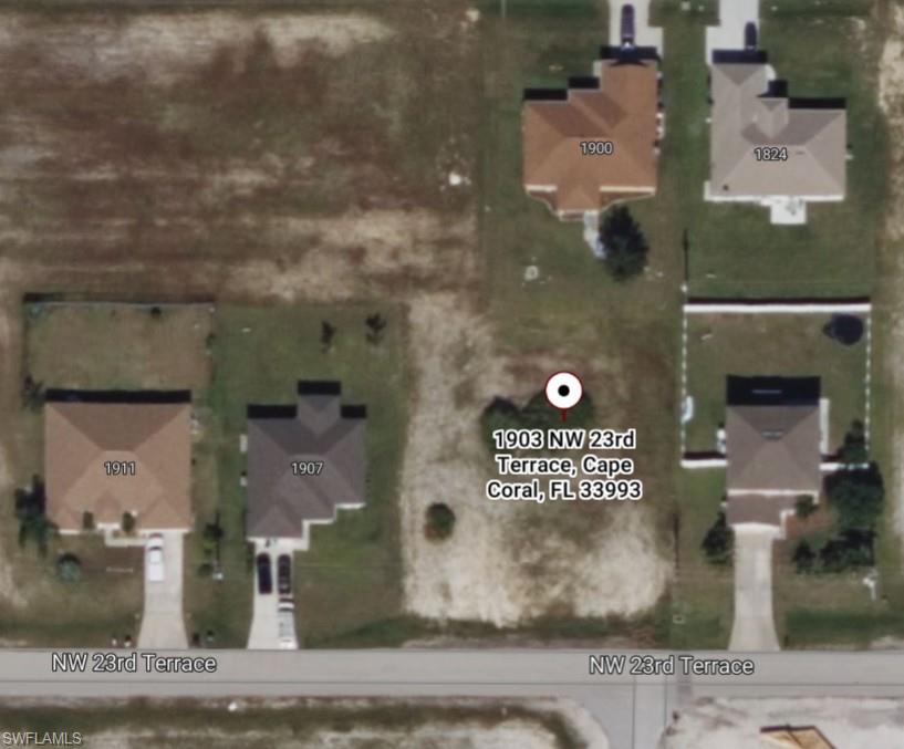 Aerial view of property's location
