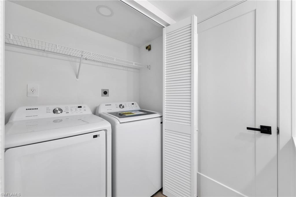 Laundry area with independent washer and dryer