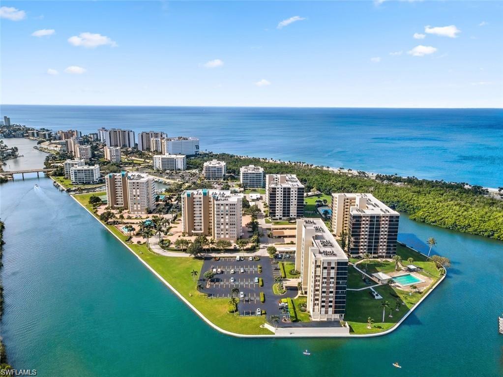 View of urban area with a nearby body of water