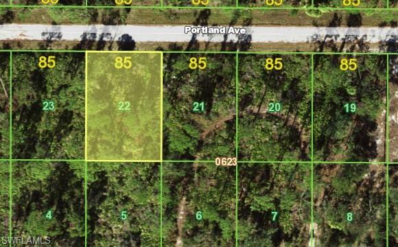 Aerial map of property and surrounding area