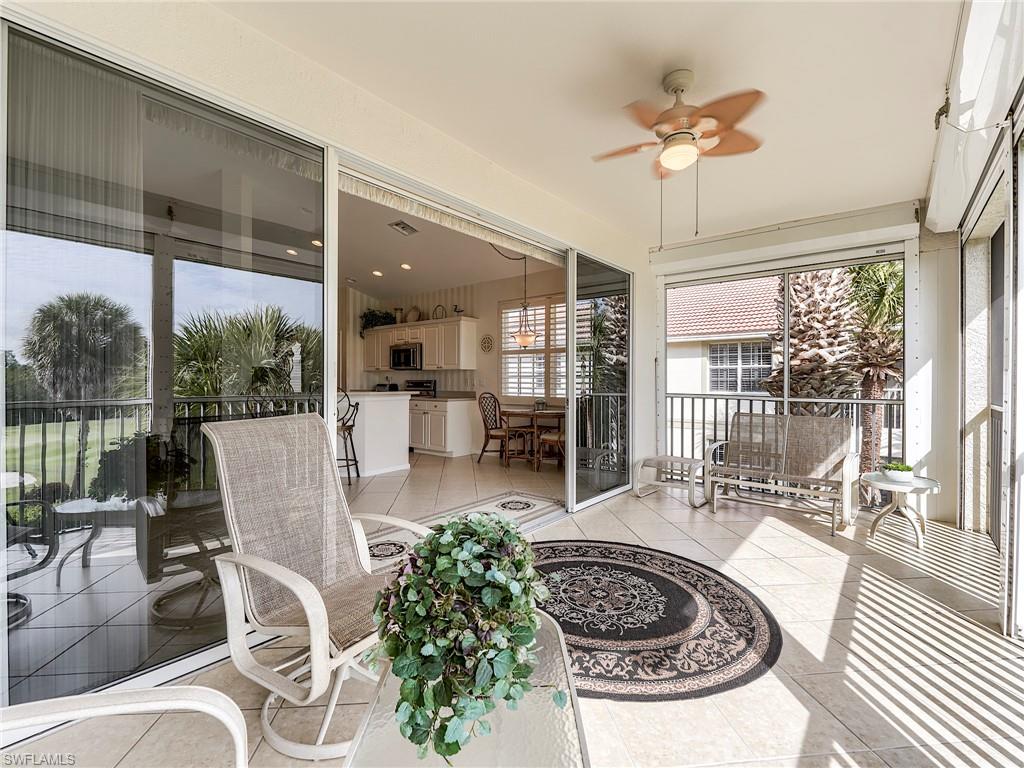 Furnished lanai with electric roll-down shutters