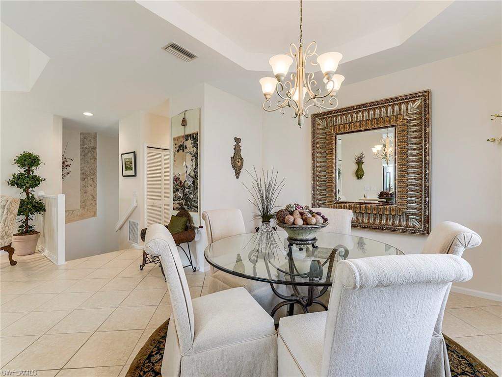 Formal dining area off the entry stairs