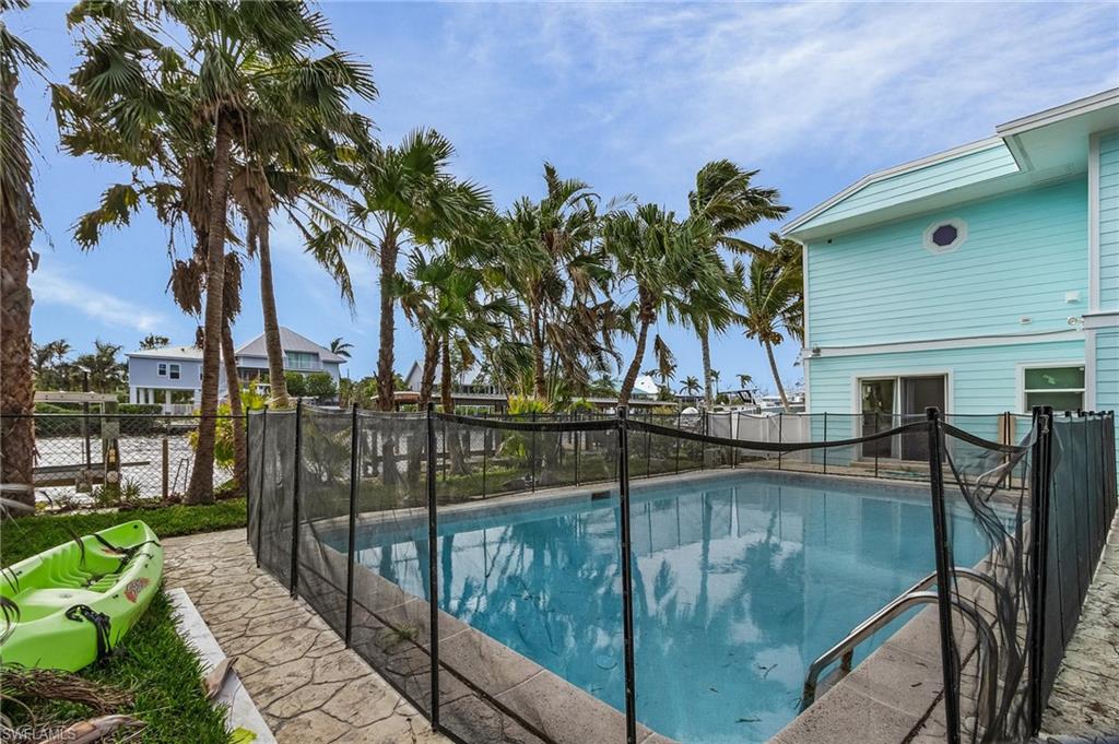View of pool featuring a fenced backyard and a patio area