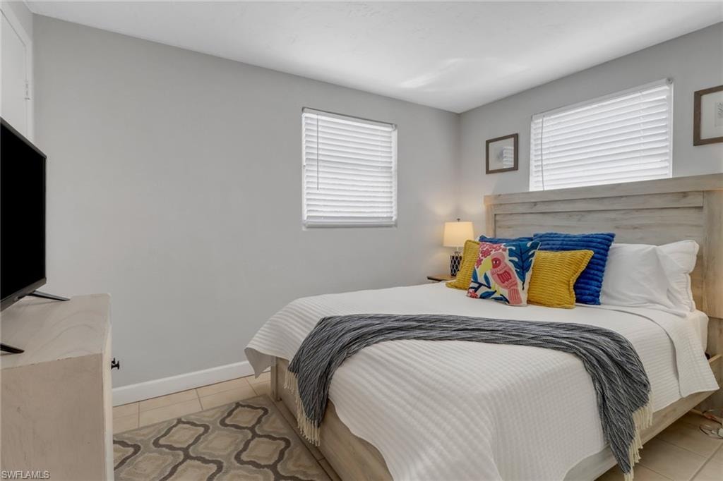 View of tiled bedroom
