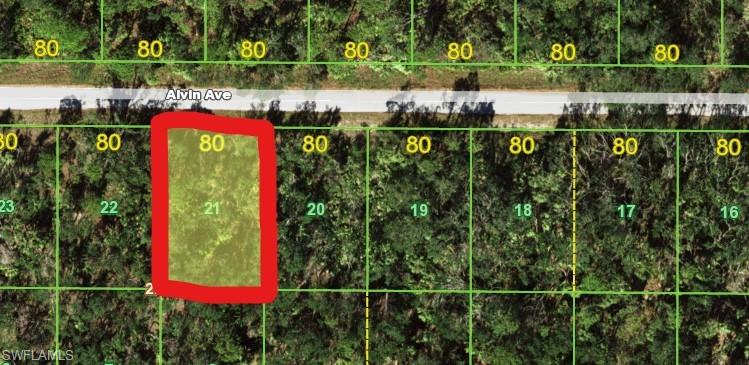 Aerial view of property's location