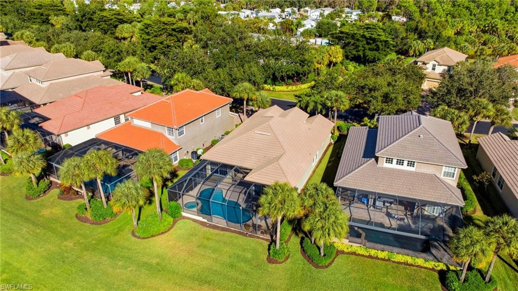 Aerial view of residential area
