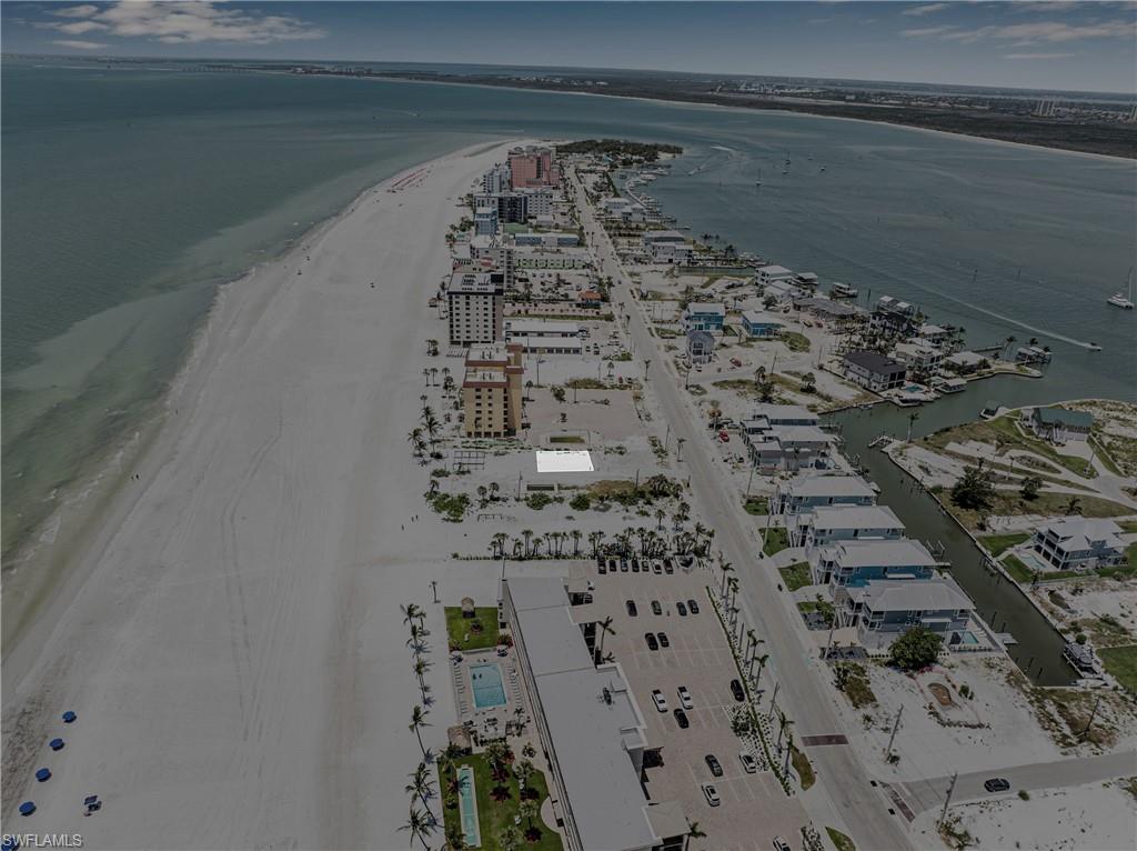 Bird's eye view of a large body of water