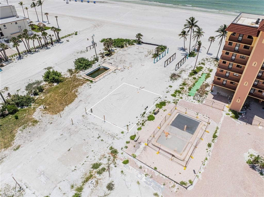 Bird's eye view of local beach