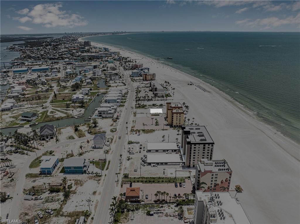View of urban area featuring expansive coastline