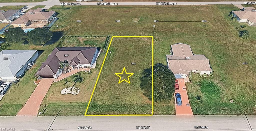 Aerial view of property