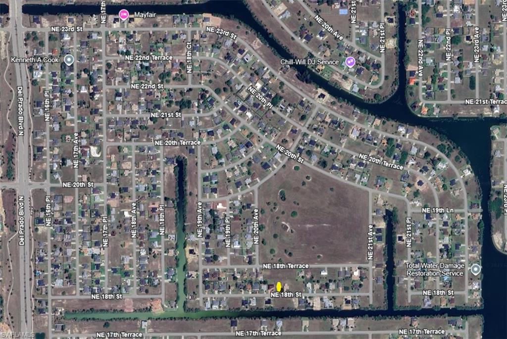 Aerial overview of property's location